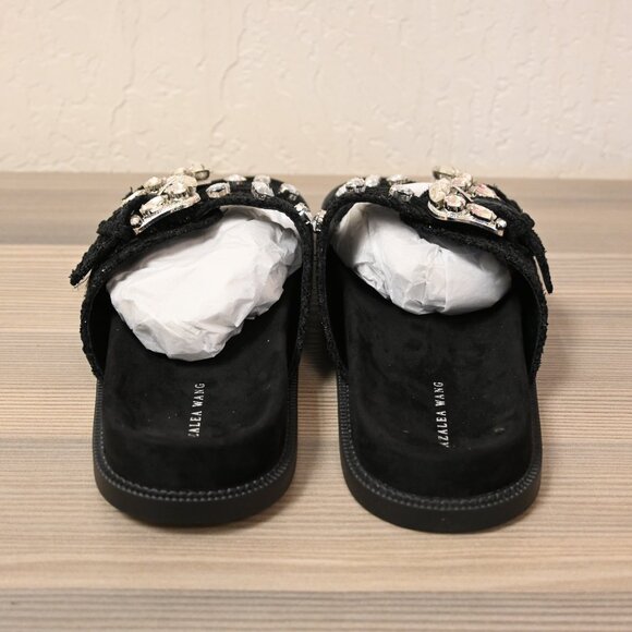 Azalea Wang Dontae-Black Flat Sandal - Picture 3 of 5